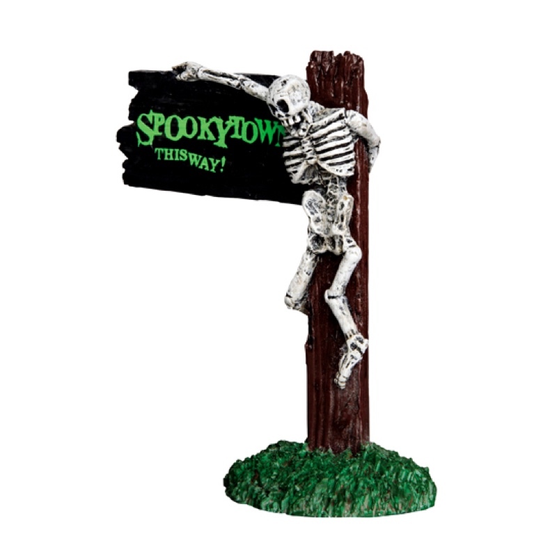 Spooky Town This Way Sign