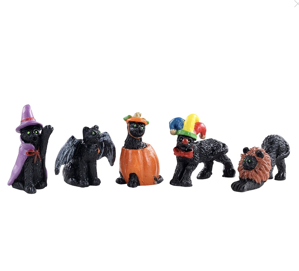 Lemax Halloween Cats (Set Of 5)